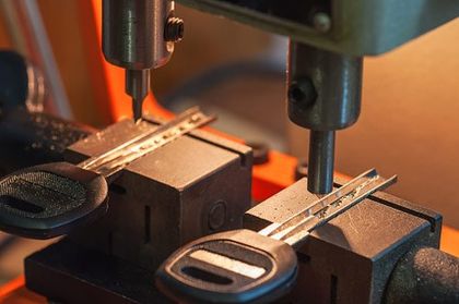 Key-cutting machine making keys
